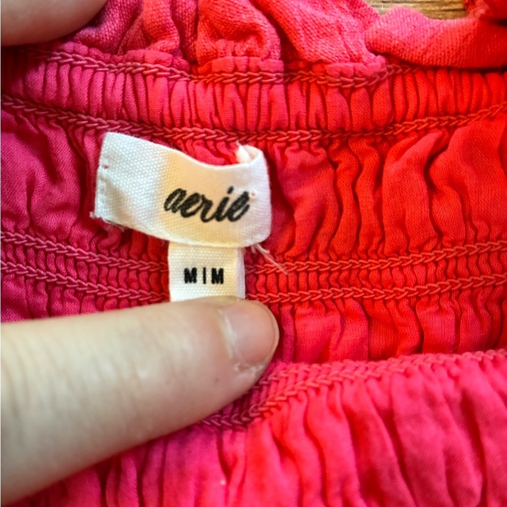 AERIE Smocked Women's mini sun Dress medium - Picture 3 of 5